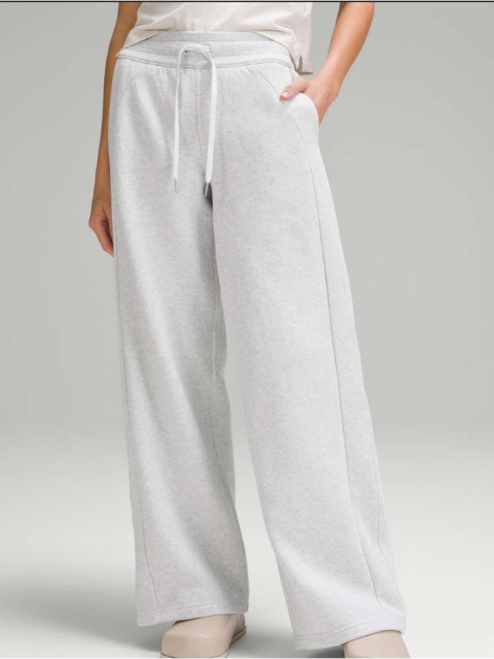 Lululemon scuba wide leg sweatpants size xl regular length gray